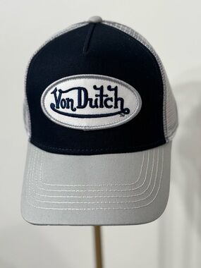 NWT Von Dutch Navy With Silver Classic Trucker - Adjustable - Navy Gray Trucker